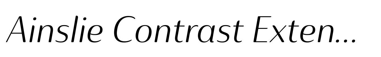 Ainslie Contrast Extended Book Italic